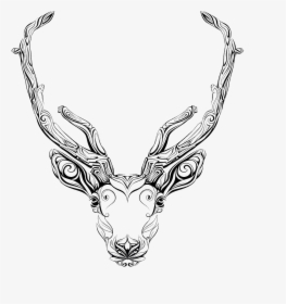Collection Of Free Antelope Drawing Antler Download - 圖騰 動物 設計, HD Png Download, Transparent PNG