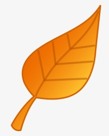 Simple Golden Leaf Vector Art - Fall Leaf Clipart, HD Png Download, Transparent PNG