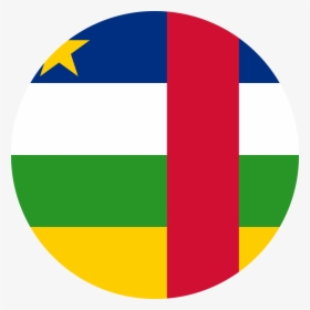 Central African Republic Flag Round Medium - Central African Republic Round, HD Png Download, Transparent PNG
