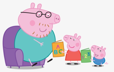 Peppa Pig Reading Clipart, HD Png Download, Transparent PNG
