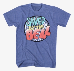 Striped Logo Saved By The Bell T-shirt - Vintage Blank Grey T Shirt, HD Png Download, Transparent PNG