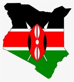 Africa Vector Png - Flag Map Of Kenya, Transparent Png, Transparent PNG