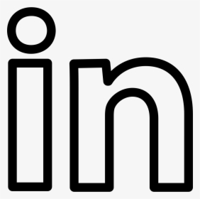 Linkedin Social Outline Logotype - Linkedin Logo Vector White, HD Png Download, Transparent PNG