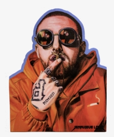 Image Of Mac Miller 2 Sticker - Mac Miller With Sunglasses, HD Png Download, Transparent PNG