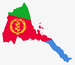 Eritrea, Flag, Map, Geography, Outline, Africa, Country - Eritrea Flag Map, HD Png Download, Transparent PNG