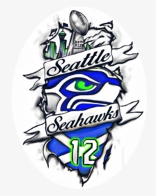 Transparent Seahawks 12 Png - Seahawks Logo, Png Download, Transparent PNG