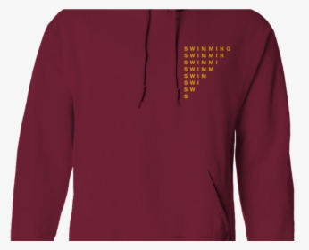 Swimming Wave Hoodie Burgundy Mac Miller Store - Long-sleeved T-shirt, HD Png Download, Transparent PNG