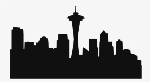 Space Needle Seattle Seahawks Skyline Silhouette Clip - Seattle Skyline Silhouette, HD Png Download, Transparent PNG