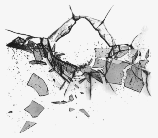 #glass #black #shatter #broken #shattered #hole - Shattered Glass Broken Glass Drawing, HD Png Download, Transparent PNG