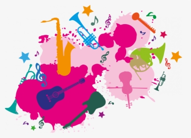 Splat Shape With Loads Of Icons Within It Of Instruments, - Graphic Design, HD Png Download, Transparent PNG