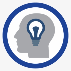Blue Circle With Head And Light Bulb Inside - Theories Icon, HD Png Download, Transparent PNG