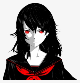 Transparent Yandere Chan Png - Black And White Yandere, Png Download, Transparent PNG