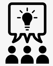 Icon Of Three People Brainstorming - Collaboration Icon Png, Transparent Png, Transparent PNG