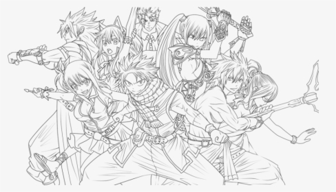 Fairy Tail Coloring Pages Wonderful Chibi Erza Natsu - Anime Fairy Tail Coloring Pages, HD Png Download, Transparent PNG
