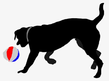 Transparent Running Dog Png - Dog Chasing Ball Clipart, Png Download, Transparent PNG