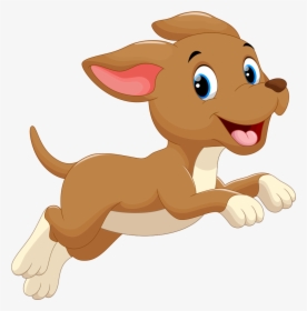 Dog Puppy Cartoon Clip Art - Cute Cartoon Dog Running, HD Png Download, Transparent PNG