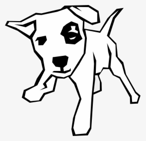 Dog Running Clipart - Easy Black And White Dog Clipart, HD Png Download, Transparent PNG