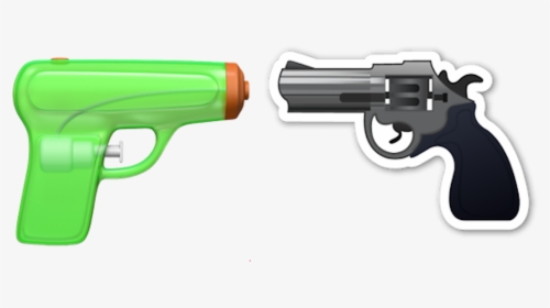 Pistol Vs Gun - Guns Emoji, HD Png Download, Transparent PNG