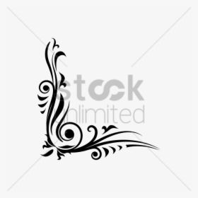 93 Calligraphy Flower Border Designs Png Vector Flowers - Walking Cane Clipart Black And White, Transparent Png, Transparent PNG