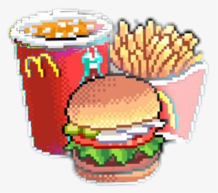 Mcdonald Tumblr Chick Chips Burger Hake Hakeslider - Pixel Food Transparent, HD Png Download, Transparent PNG