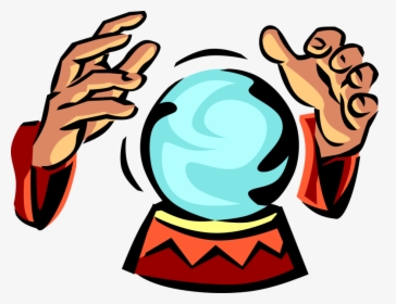 Vector Illustration Of Crystal Ball Gazing With Fortune, HD Png Download, Transparent PNG