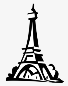 Vector Illustration Of Eiffel Tower On Champ De Mars, HD Png Download, Transparent PNG