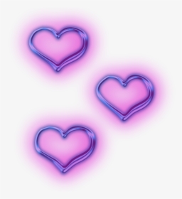 Transparent Neon Purple Heart Banner Black And White, HD Png Download, Transparent PNG