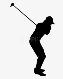 Silhouette,solid Swing Hit,golfer,baseball Bat, HD Png Download, Transparent PNG