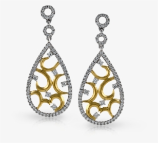 14k Gold Two-tone Diamond Earrings   Class, HD Png Download, Transparent PNG