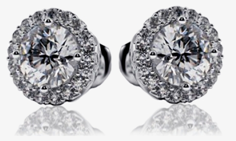 Halo Diamond Stud Earrings, HD Png Download, Transparent PNG