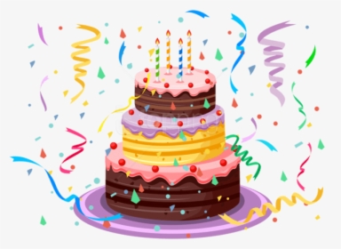 Free Png Download Birthday Cake With Confettipicture, Transparent Png, Transparent PNG