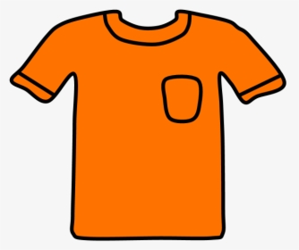 T-shirt, Pocket, Orange, HD Png Download, Transparent PNG