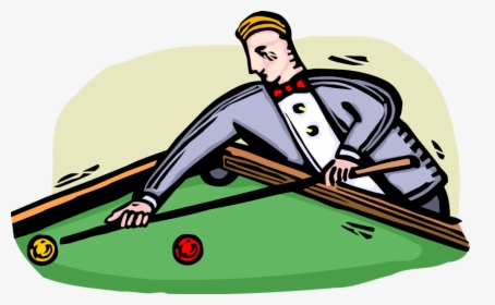 Vector Illustration Of Sport Of Billiards Player Plays, HD Png Download, Transparent PNG