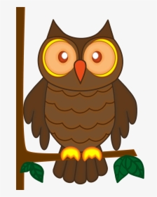 Owl On Branch Clip Art, HD Png Download, Transparent PNG