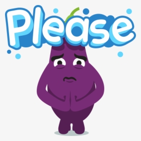 Emoji Eggplant Png, Transparent Png, Transparent PNG
