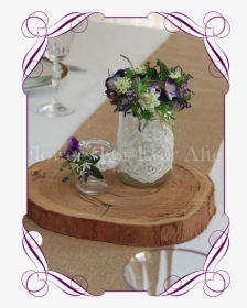 Set Of 2 Purple Rustic Floral Jar Centerpiece Flowers, HD Png Download, Transparent PNG