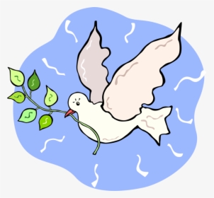 Vector Illustration Of Dove Of Peace Bird Secular Symbol, HD Png Download, Transparent PNG