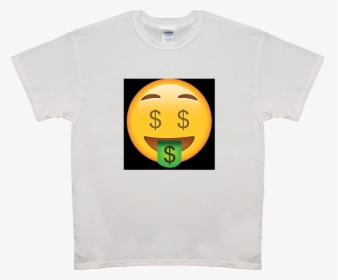Emoji Money Face Tee Shirt Mens & Womens, HD Png Download, Transparent PNG