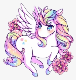 #unicorn #overlay #frame #tumblr #cute #kawaii #rainbow, HD Png Download, Transparent PNG