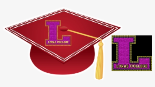 College Logo Rhinestone Graduation Cap Loras, HD Png Download, Transparent PNG