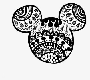 Zentangle Png -mickey Mouse Zentangle, Transparent Png, Transparent PNG