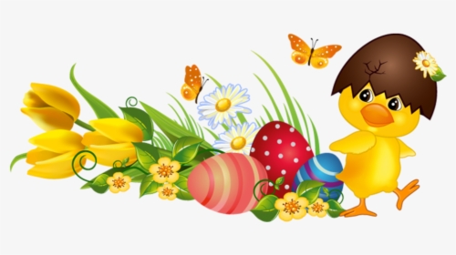 #easter #flowers #eggs #chick #freetoedit, HD Png Download, Transparent PNG
