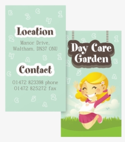Graphic Daycare Business Card Template, HD Png Download, Transparent PNG