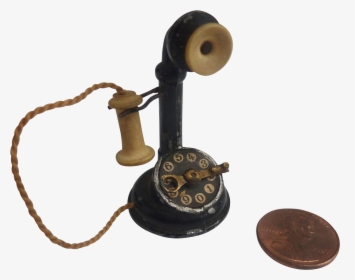 Black Old-fashioned Rotary Phone Telephone W/receiver, HD Png Download, Transparent PNG