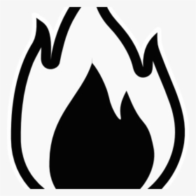Flame Clipart Black And White Fire Flames Clipart Black, HD Png Download, Transparent PNG