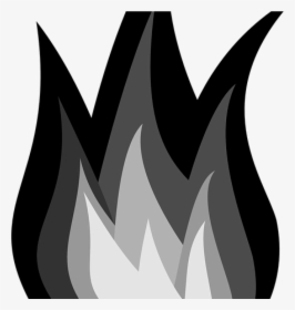 Flame Clipart Black And White Fire Flames Burn Free, HD Png Download, Transparent PNG