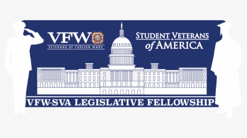 Sva-vfw Legislative Fellowship Logo Blue Fade, HD Png Download, Transparent PNG