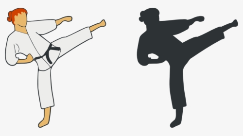 Karate Silhouette Png, Transparent Png, Transparent PNG