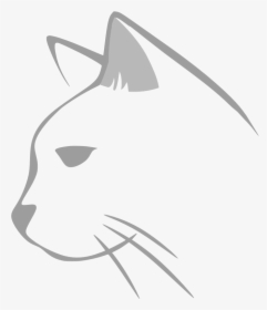 Cat Line Art Kitten Drawing Silhouette, HD Png Download, Transparent PNG