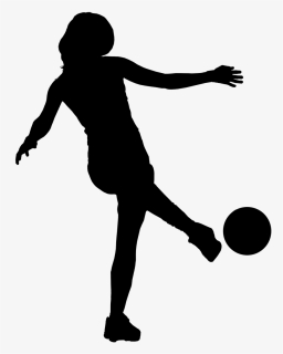 Silhouette, Soccer, Sports, Black, Football, Kick,, HD Png Download, Transparent PNG